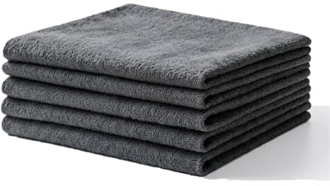 Genérico Paño Mágico Antonio Herato de Microfibra 5/10/15/25 Unidades 30x40cm Bayetas de Limpieza Ultra Absorbentes sin Pelusas para Cristales Ventanas Cocina y Espejos (Gris,5pcs)