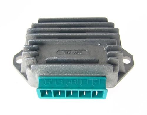 Spannungsregler/Gleichr. 5-Pin 12V-80W AC kompatibel mit VESPA COSA, PK, PX | Kühlrippen leiten Wärme ab, reguliert Spannung; schützt Batterie und verhindert durchbrennende Glühlampen; 5-Pin, 12V-80W