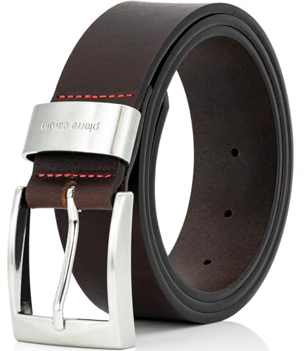 Pierre Cardin Leder-Gürtel Herren 40 mm breit, Gürtel Herren Vollledergürtel schwarz/braun