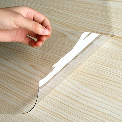 Bodenschutzmatte Bürostuhlunterlage - WUNSCHMAßE - Bodenmatte Stuhlunterlage Transparent Klar Hartboden (90x100cm)