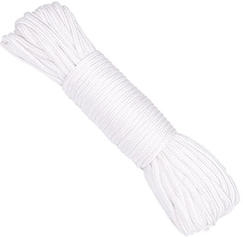 WedDecor 3mm Roman Blind Cord, 10 Meters White Braided Cord Blind String For Gardening Plants, Kitchen & Window Blinds, Home Decor and DIY Craft Projects