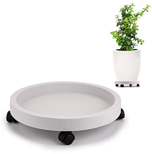 Skelang - Carrito de 33 cm para macetas, plataforma con ruedas, soporte para plantas pesadas, plantas en maceta, maceta de jardín, capacidad de carga de 54 kg