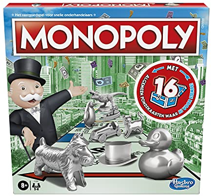 Monopoly Classic Brettspiel mit neuen General Fondkarten ab 8 Jahren Niederländische Fassung