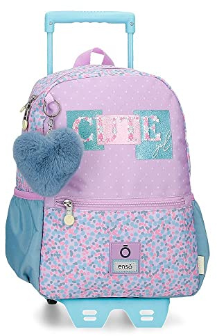 Enso Cute girl Sac à dos préscolaire avec chariot violet 25x32x12 cms Polyester 9,6L