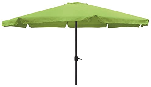 INDA-Exclusiv Sonnenschirm Ø 4m XXL Kurbelschirm Sonnenschutz mit Kurbel in Lime -Grün Gartenschirm