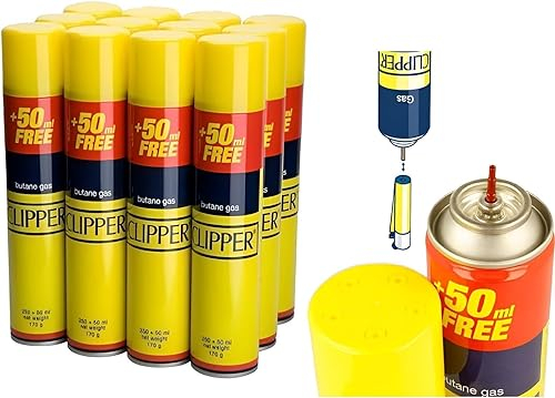 UR CHOICE Genuine Clipper Gas Lighter Refill Pack of 4, 300ml Universal Camping Gas for Lighters, Clippers, BBQ & Cooking, Safe & Reliable Fuel Solution