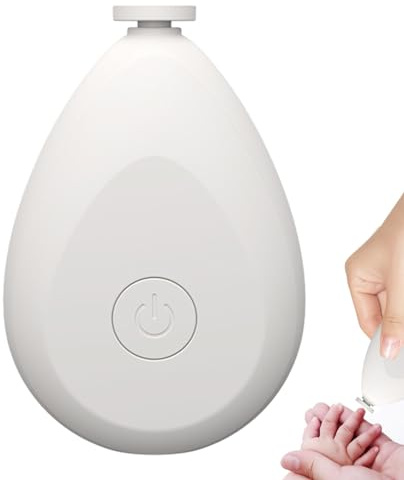 Elektrisk nagelklippare för spädbarn, nagelklippare, baby, nagelklippare, med 4 sliphuvuden, babynagelklippare, nyfödd, småbarn, droppform, babynagelklippare, batteridriven nagelsax Cenrf