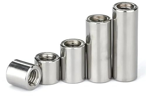 304 Edelstahl verlängerte und verdickte zylindrische Verbindungsmutter, zylindrische Verbindungsmutter M3 M4 M5 M6 M8 M10 ~ M16 (Size : OD8xM5x15 (10pcs))