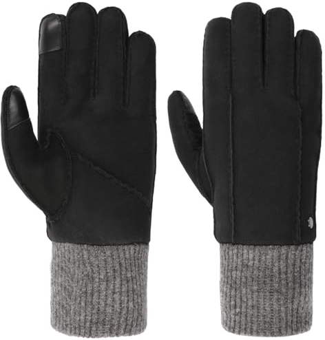 Roeckl Karlstad Herrenhandschuhe Handschuhe Fingerhandschuhe Lederhandschuhe Herren - mit Futter Winter Herbst-Winter - 9 HS schwarz
