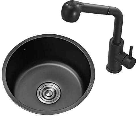 YOtat Lavello da Cucina Nero Nano E Lavello Lavastoviglie Lavello Sottopiano Piccolo/Nero/32 * 32Cm (Nero 35 * 35Cm)