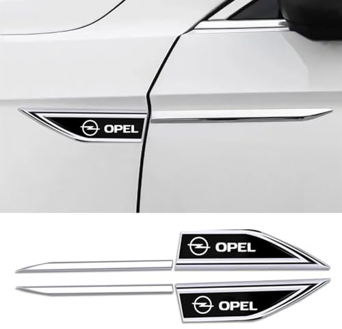 Auto Emblem Logo für Opel Corsa D,Emblem Logo Aufkleber für Motorhaube Vorne und Hinten und Kofferraum Logo Abzeichen 3D Aufkleber,Black