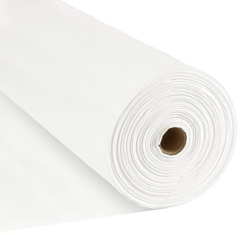 ENGYNC Tischdeckenrolle Weiß Tischdecke 1.20m x 5m Einweg Vlies Tischtuchrolle Tischdeckenrolle Stoffähnlich Einwegtischdecken Party Tischdecke Geeignet Für Geburtstag Party Deko Gartenfeste Hochzeit