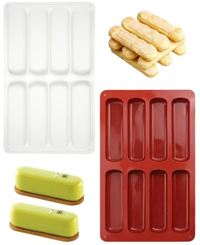 LOZTBUE Stampi per Granola in 2 Pezzi, Stampi per Granola in Silicone Rettangolari, Stampi per Barrette Energetiche in Silicone, Stampi per Waffle