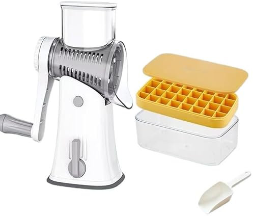 FYDZ Rasoio manuale portatile per ghiaccio e granite, macchina per coni di neve di alta qualità per cocktail e cuccioli di granita (bianco-B)