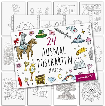 younikat Sagopostkort att färglägga a I A6 I 24-pack 300 g papper dv1548