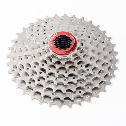 KTKEET Cassette 8 vitesses 11-30T/32T/34T/36T/40T/42T/46T Cassette de vélo de montagne 8 vitesses Compatible avec Shimano Ultegra XT Sunrace Sram (11-36T)