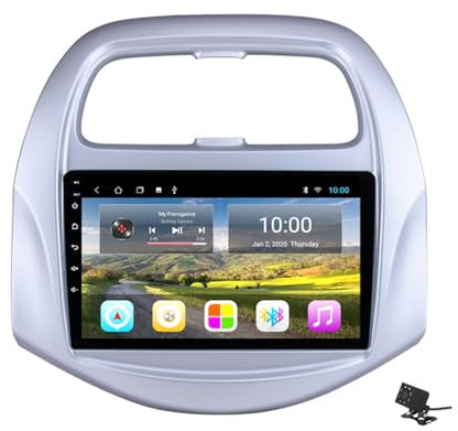 ZhiQin 2+32g,Autoradio Android 12 per Chevrolet Spark 2018-2020 Stereo Auto Radio GPS Navigation 9 Pollici Bluetooth Ricevitore FM Supporto WiFi/SWC/2 Porte USB+Fotocamera Posteriore