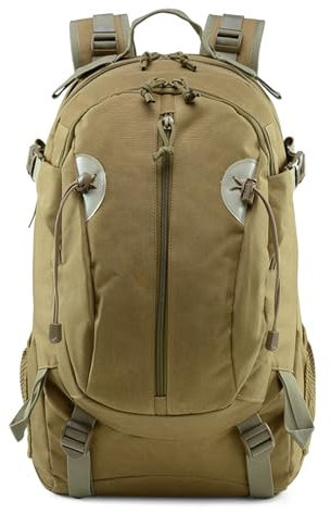 XFLHXY Zaino da Caccia 30L Zaino da Caccia Mimetico Impermeabile per Esterni, Zaino Tattico per Uomo Zaino da Trekking Zaino Militare(Brown)