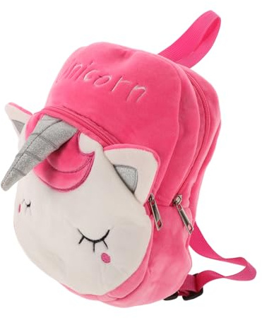 BESPORTBLE Plüsch Rucksack Für Junge Mädchen Einhorn-kinderrucksack Kleiner Mädchen-rucksack Cartoon-plüschtasche Mit Einhorn-elementen Leicht Und Praktisch Für Täglichen Gebrauch Und