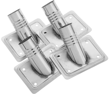 Beaupretty 4pcs Floor Brush Head Adapter, Metal Push Broom Head Connector for Wooden Mop Handle, Threaded Replacement, Quick Assembly for Home and Commercial Cleaning