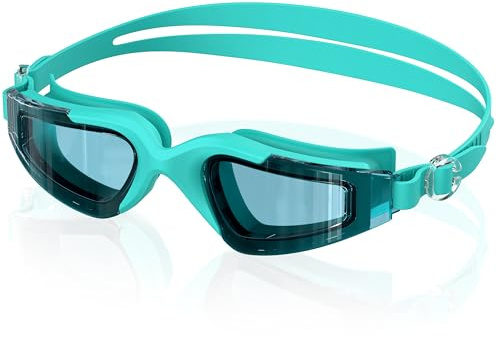 Ambiende Swimming Goggles för vuxna och ungdomar – anti-dimma HD-lins, UV-skydd, vattentät tätning för träning, tävling, strand/pool – säker passform unisex glasögon swimming vuxna (män och kvinnor)