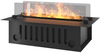 Cheminée Vapeur d'eau Insert 700 - Flammes Multicolores LED, Effet 3D, app Mobile, réservoir 1,2L, Remplissage Auto - 70 cm