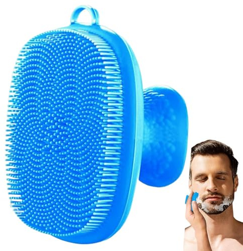 Soft Silicone Face Scrub - Facial Cleansing Pad, Skin Brush, Gentle Massage Glove Texture, Hand Tool Pores Tool, Peel Glove , Flexible Foam Puf
