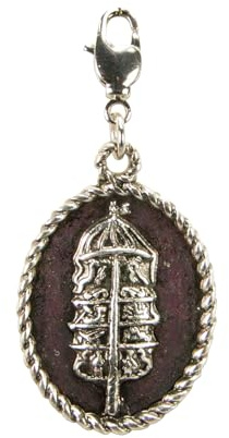 Alpenflüstern Trachten-Anhänger Maibaum für Charivari oder Trachtenkette (antik-silber-farben) AAH188
