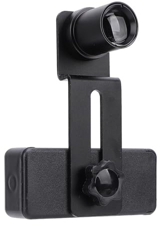 POENVFPO Microscope Lens Smartphone Adapter, Metal Phone Holder Mount Accessory for Connecting to Mobile Devices for Viewing, Photography, and Video Recording with 12.5X Eyepiece