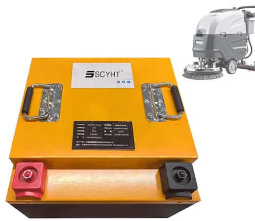SSCYHT Batterie LiFePO4 25,6 V Batterie au Lithium 100 Ah Batteries autolaveuse 100 Ah Batteries de Remplacement pour balayeuse avec poignée et BMS pour Moteur 250 W - 2560 W