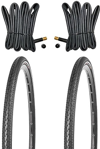 Kujo 2X 28 Zoll Fahrradreifen Set 700x40c Resul Pannenschutz und Reflexstreifen inkl. Schlauch AV