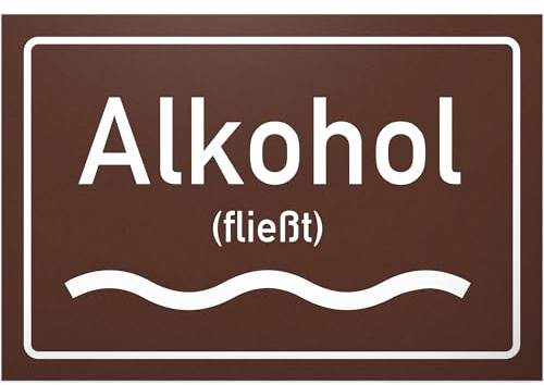 Thank you. River Alcohol Flow, Plastic Sign with Saying – Funny Gift for Him, Gift Idea Birthday Gift Men / Boys, Party Decoration Accessories, Joke Item JGA Accessory Photo Box