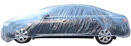Mintice Clear Plastic Disposable Universal Car Covers Rain Dust Garage Cover Waterproof Temporary 12ft X 22ft