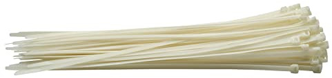 Draper 70404 Lot de 100 serre-câbles en nylon Blanc 7,6 x 400 mm