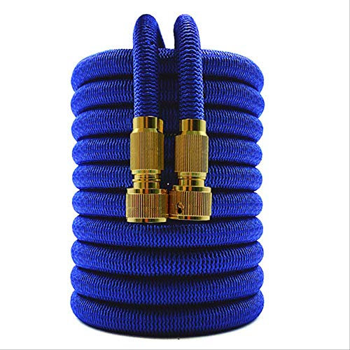 Tuyau D'arrosage Double Latex Tuyau Flexible Extensible D'irrigation Goutte À Goutte Lavage De Voiture Haute Pression Tuyaux D'arrosage Magiques Tuyau Ensemble De Jardinage 45m Bleu