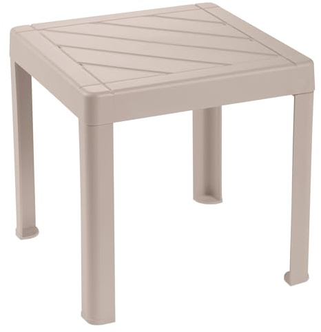 DEA HOME Tavolino per bambini POP in plastica robusta grigio 39x39x38h cm, leggero stabile e sicuro, montaggio facile senza attrezzi, per disegno, gioco e attività educative in cameretta o area gioco