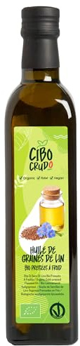 Leinöl Bio Kaltgepresst und Rein - 500ml. Leinsamenöl Bio Reich an Ungesättigte Omega 3 Fettsäuren Antioxidantien und Kalzium. Organic Flaxseed Oil.