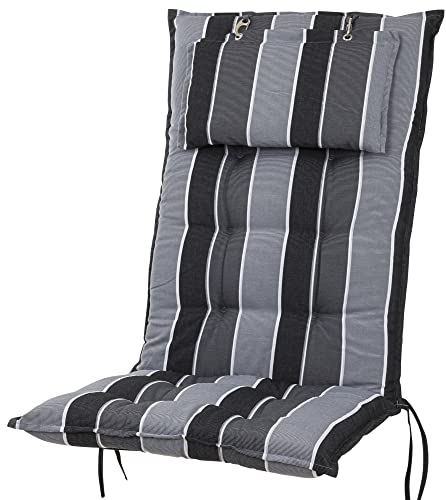 Auflage Hochlehner Monte 20208-710 grau gestreift 119x50x8 cm Sun Garden