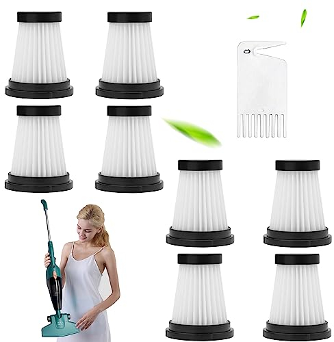 8 Stück für Hepa Filter Set, Staubsaugerfilter, für Genius Invictus One 1.0 X7 2.0 Zubehör für Filterstaubsauger, Waschbarer Hepa Filter Pack, mit Reinigungsbürst, für Rubot Handstaubsauger Filter