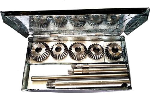 Ventilsitz-Reibahle for Motorräder, Ventilsitz- und Stirnfräser-Set/Kit – 5-teiliges Set for Oldtimer und Motorräder in Holzkiste | Kfz-Werkzeuge und -Ausrüstung for Maschinen | Hochwertiges Premium-S