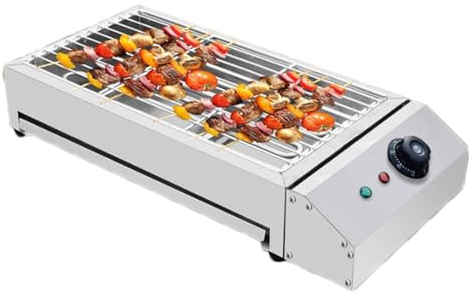 Parrilla Eléctrica Portátil Sin Humo, Estufa De Mesa Profesional De 2800 W Con Bandeja De Drenaje De Aceite, Barbacoa Con Control De 122 °F-572 °F, Parrillas De Acero Inoxidable Para Reuniones