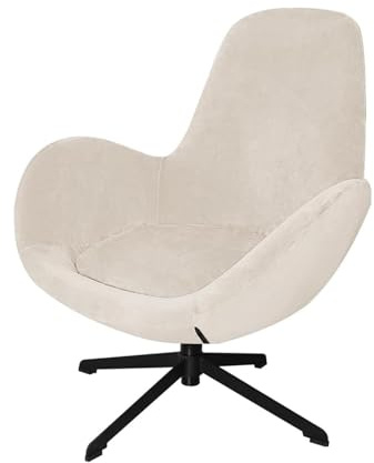 XHDZSW Fodera per Poltrona Girevole in Guscio d'uovo, Moderna Copertura Protettiva per Poltrona Lounge con Schienale Medio Curvo, Copertura Sedia Ufficio/Cucina con Braccioli (Beige)