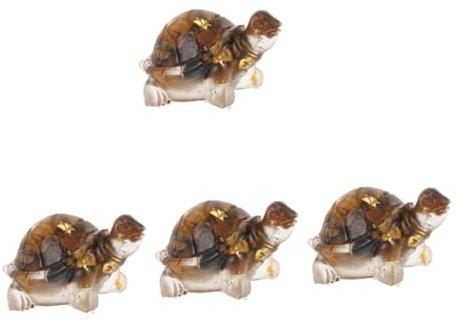 HOLIDYOYO 4 Stücke Tier Geformt Kristall Handwerk Schildkröte Statue Für Desktop Decor Dekorationen