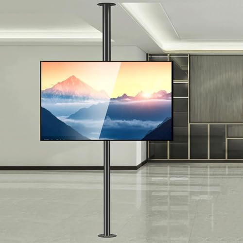 ENJOYOU Drehbares Trennwandregal, 360° drehbarer TV-Schrank, drehbarer Sockel, Bodenständer - 32-75-Zoll-LED-Bildschirmanzeige (170-205 cm)