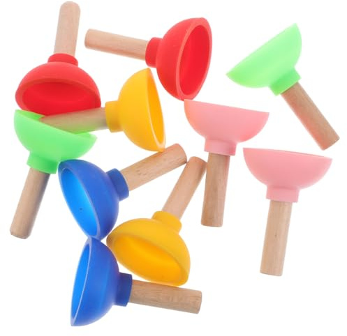 Toyvian Mini PöMpel Saugnapf Zauberer, 10 Stück Mini Toilet Plunger Requisiten Saugnäpfe Ornamente Lustige Toiletten Saugglocken Kinder Ab 3 Jahren Miniatur Puppenhaus Zubehör Partys Veranstaltungen