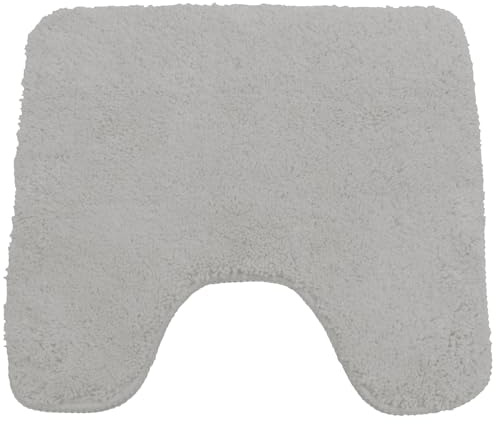 NYVI WC Vorleger NYVISpa Lasalle 45x50 cm Weiß Mit Ausschnitt - Badvorleger - rutschfest, Saugfähig, Schnell Trocknend, Fußbodenheizung geeignet, Oeko-TEX, Waschbar, Weich