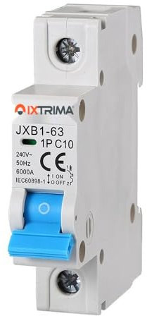Interruttore Magnetotermico IXTRIMA, 1P, 220V, 6KA, Ampere Disponibili: 6A-10A-16A-20A-25A-32A-40A-50A-63A (C10-10A)