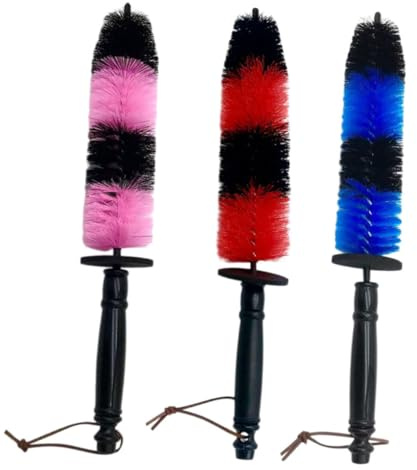 SWOOMEY Cepillo Limpiador Elástico para Llantas y Neumáticos Bicolor 3 Piezas, Cepillo De Alambre Extensible para Limpieza Profunda De Ruedas De Coche, Uso para Mantenimiento Automotriz