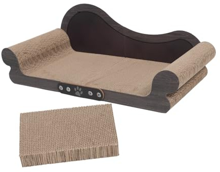 GANAZONO Katzenkratzbrett Sofa aus Verschleißfester Wellpappe Kratzschutz für Sofas Indoor Katzen Kratzliege für Katzenhalter