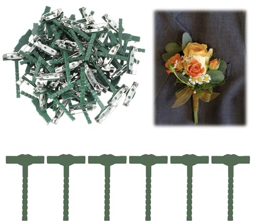ZHITENG 90 Stück Dreieck T Plastikbrosche, T Plastikbrosche Grüne DIY Brosche, Sicher Anstecknadeln Hochzeiten, Kunststoff Anstecknadeln Geeignet für Hochzeiten Bankette und Andere Veranstaltungen